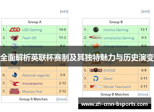全面解析英联杯赛制及其独特魅力与历史演变